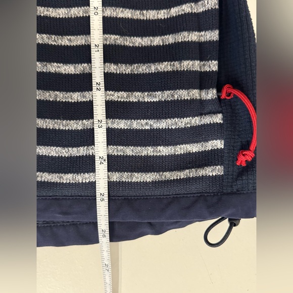 J Crew Nordic fleece blue grey stripe full zip jacket size XS - Picture 9 of 9